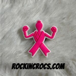 Breast Cancer Croc Charm